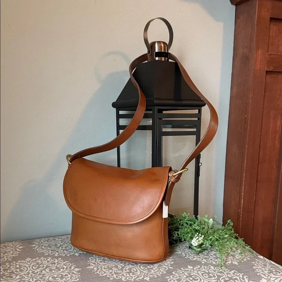 Coach Tan Fletcher Leather Crossbody Bag - Picture 14 of 14